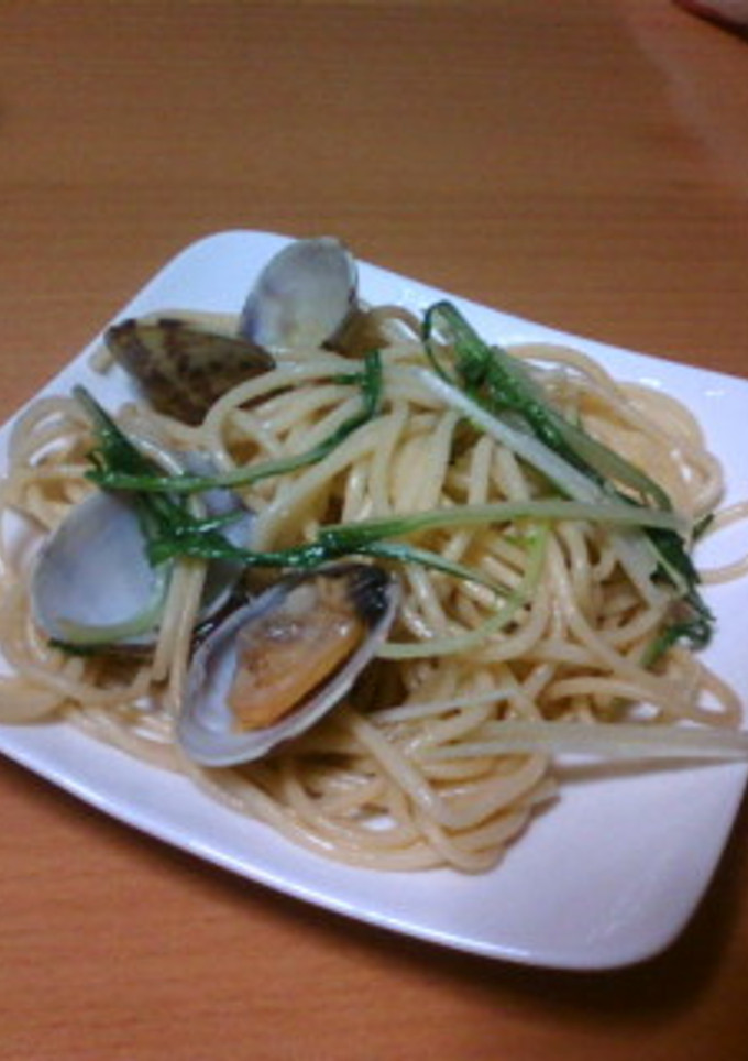 簡単☆あさりと水菜のパスタ-レシピのメイン写真