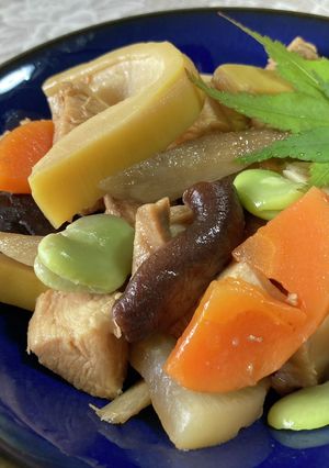 炒り鷄（筑前煮）〜春らしさを添えて〜-レシピのメイン写真