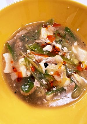 簡単！長ネギと豚豆腐-レシピのメイン写真