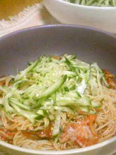 スタミナUPキムチ素麺 秘伝のタレで❢-レシピのメイン写真