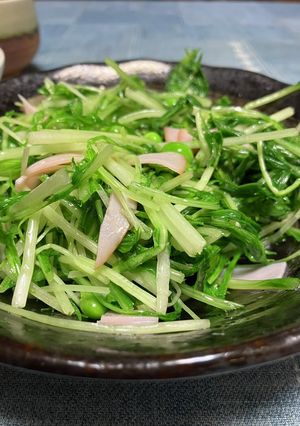 水菜とグリーンピースの簡単サラダ☆-レシピのメイン写真
