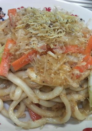 カリカリ♪じゃこのお手軽焼きうどん-レシピのメイン写真