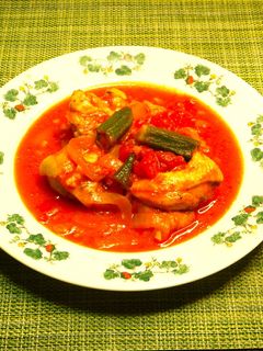 鶏とオクラのトマト煮・ワンパンで簡単-レシピのメイン写真