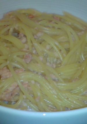 簡単　鮭フレークのクリームパスタ-レシピのメイン写真