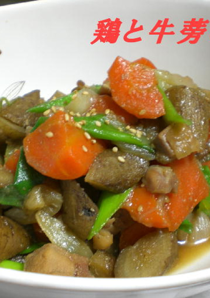 鶏肉と牛蒡の旨煮-レシピのメイン写真