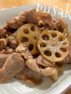 豚肉&蓮根の甘辛煮☆-レシピのメイン写真