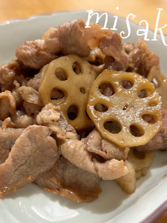 豚肉&蓮根の甘辛煮☆-レシピのメイン写真
