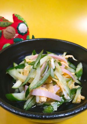 きゅうりとハムの酢の物　-レシピのメイン写真