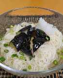 美人レシピ なすの揚げ煮ぶっかけそうめん