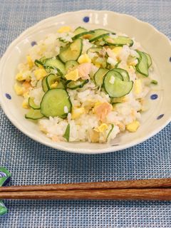 きゅうりと鮭の混ぜご飯-レシピのメイン写真