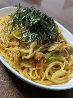 梅とトマトの和風ワンパンパスタ-レシピのメイン写真