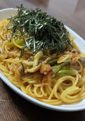 梅とトマトの和風ワンパンパスタ-レシピのメイン写真