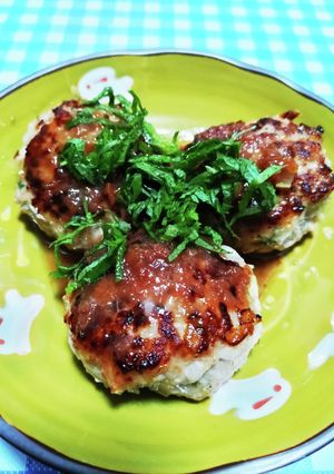 大葉入りつくね☆梅だれ焼き-レシピのメイン写真