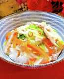 レンジで作る＊白菜と挽肉の中華丼