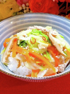 レンジで作る＊白菜と挽肉の中華丼-レシピのメイン写真