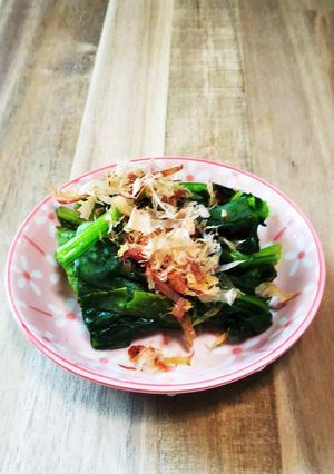 レンジで 5分！ほうれん草のお浸し！-レシピのメイン写真