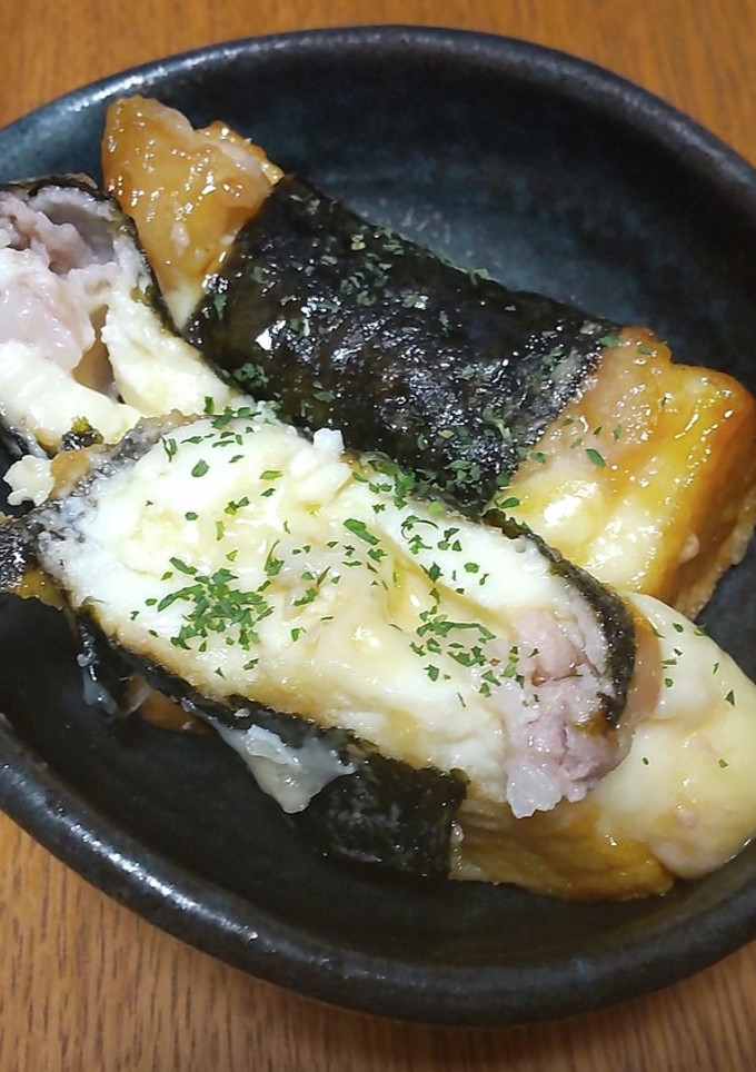 厚揚げとチーズの磯辺焼き風-レシピのメイン写真