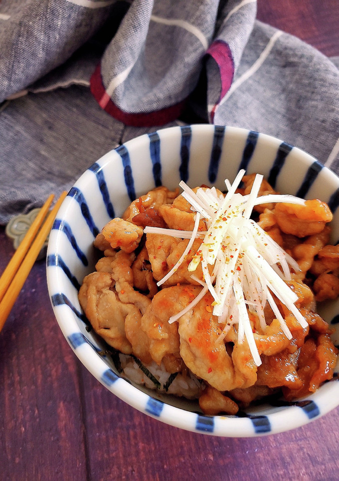 10分で簡単！豚のかば焼き丼-レシピのメイン写真
