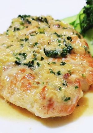 鶏胸肉の茗荷とレモンガーリッククリーム煮-レシピのメイン写真