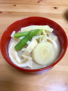 味噌汁 たけのこと油揚げ-レシピのメイン写真