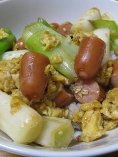 【超簡単】ウインナー卵葱丼-レシピのメイン写真
