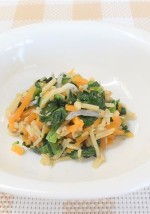 【離乳食後期以降】野菜のしらすごま和え-レシピのメイン写真
