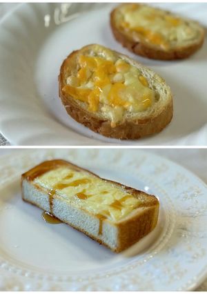 蜂蜜　チーズ　粗塩のトースト-レシピのメイン写真