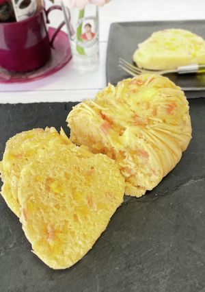 【ポリ袋で簡単】コーンチーズ蒸しパン-レシピのメイン写真