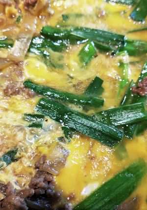 行者菜とひき肉の玉子とじ-レシピのメイン写真