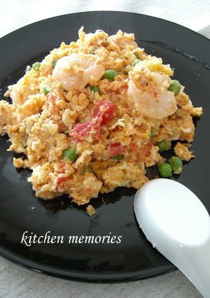混ぜて焼くだけ♪えびのオムレツ風-レシピのメイン写真