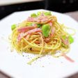 そら豆とベーコンのパスタ