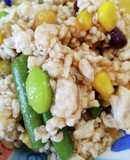 簡単鶏ひき肉冷凍野菜ミックスあんかけ