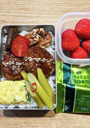 高2男子弁当!筍入り豚つくねブリ照り18-レシピのメイン写真