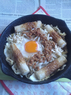 納豆月見の焼きうどんV8〜仙崎ちくわ-レシピのメイン写真