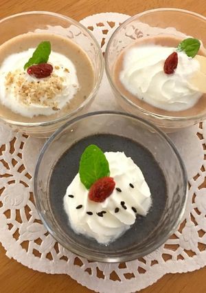 黒ゴマクリームのババロア（寒天使用）-レシピのメイン写真