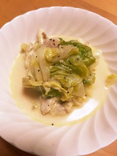 春キャベツとささみの牛乳煮込み♡-レシピのメイン写真