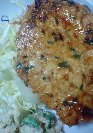ふわふわ豆腐ハンバーグテリヤキ風-レシピのメイン写真