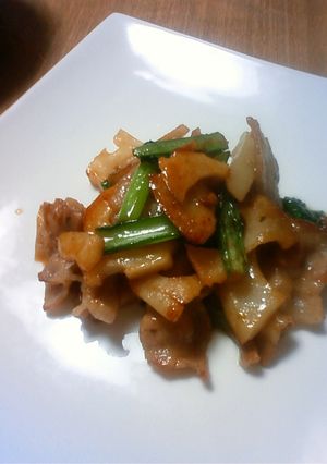 豚肉とれんこんのみそ炒め-レシピのメイン写真