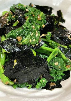 ケールの菜の花と海苔の醤油麹和え-レシピのメイン写真