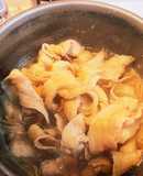 すき焼きのタレで薄切り豚バラチャーシュー