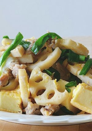厚揚げ&蓮根のうま煮☆スタミナ満点-レシピのメイン写真