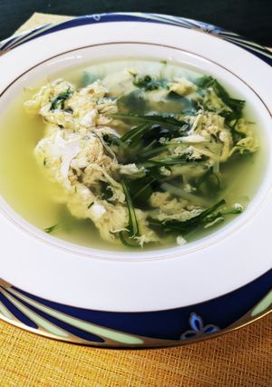 水菜とたまごのコンソメスープ-レシピのメイン写真