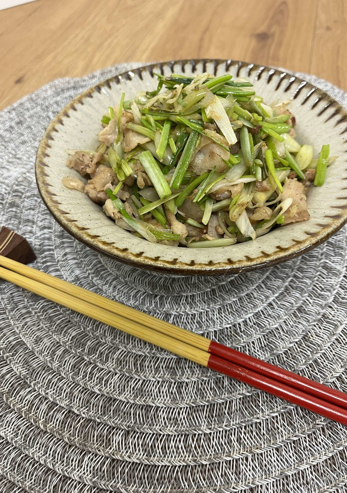 島らっきょうとぶた肉炒め-レシピのメイン写真