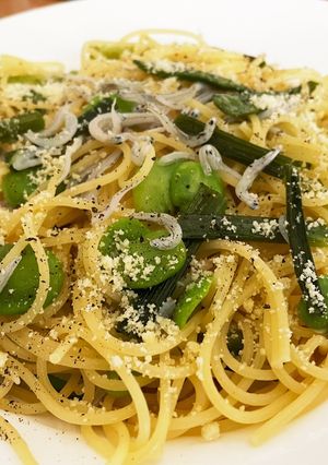 そら豆とシラスのパスタ-レシピのメイン写真