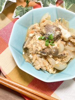 さんまの蒲焼き缶で卵とじ-レシピのメイン写真