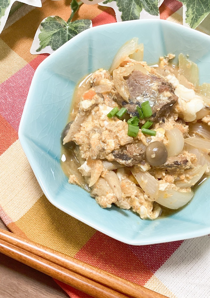 さんまの蒲焼き缶で卵とじ-レシピのメイン写真