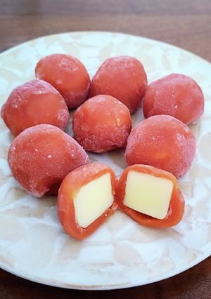 レンジで♪ひとくちトマトチーズ大福-レシピのメイン写真