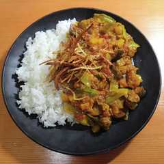 パリパリポテトとひき肉のスパイスカレー-レシピのメイン写真