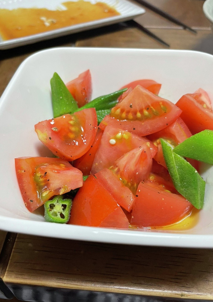 簡単！トマトとオクラの和え物-レシピのメイン写真