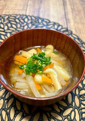 大根と人参の皮のお味噌汁★エコ〜👍-レシピのメイン写真